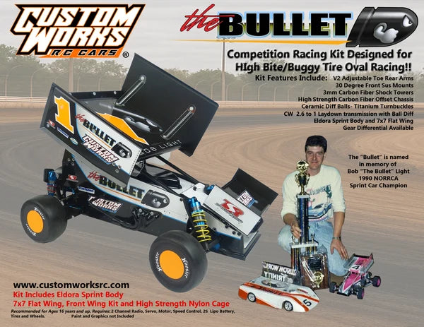 Custom Works RC Bullet High Bite Sprint Car Kit, CW-0740