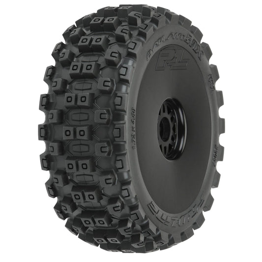 Pro-Line Badlands MX Pre-Mounted 1/8 Buggy Tires (Black) (2) (M2) w/Mach 10 Wheel