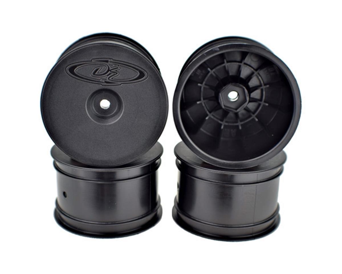 DE Racing Speedline 2.2 1/10 Buggy Rear Wheels (4) (B6/B74/22/22-4) (Black) w/12mm Hex
