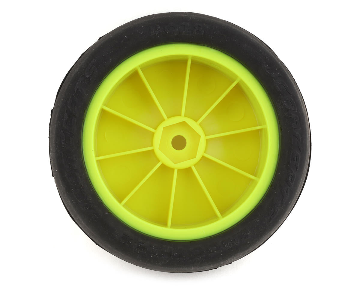 JConcepts Smoothie 2 2.2" Pre-Mounted 2WD Front Buggy Tires (Yellow) (2) w/12mm Hex (Silver)