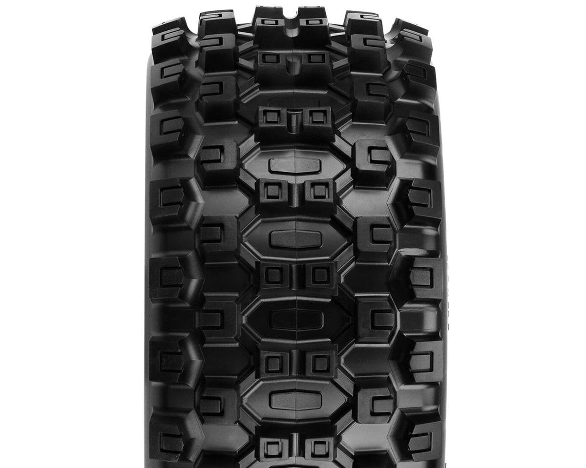 Pro-Line X-Maxx Badlands MX43 Pro-Loc Pre-Mounted All Terrain Tires (MX43) w/Impulse Pro-Loc Wheels (Black) (2)
