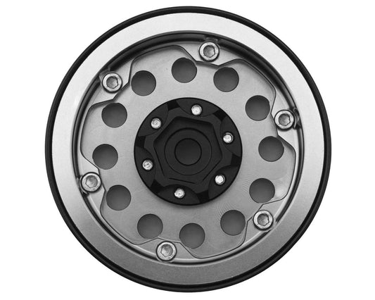 Treal Hobby Type I 1.9" Vintage 12-Hole Beadlock Wheels (Silver) (4)