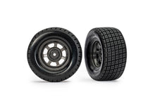 Dirt Oval Gray Rear Wheels w/ Hoosier Tires (2)