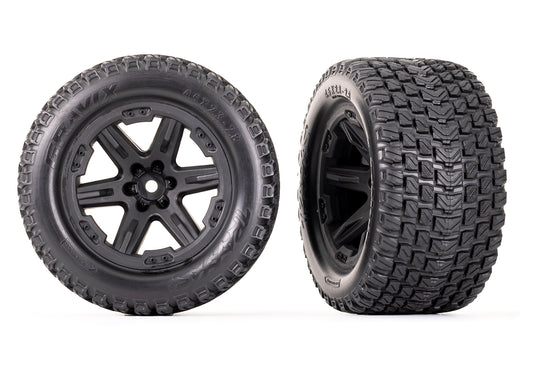 Traxxas RXT 2.8" Black Wheels & Gravix Tires (2)