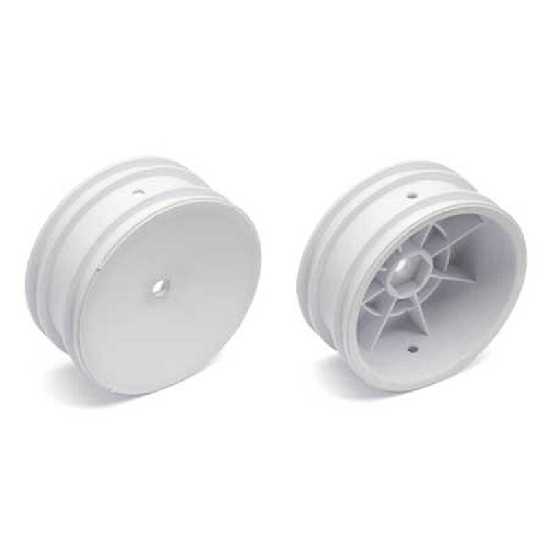 1/10 2.2" 2WD Front Buggy Wheels, White (2)