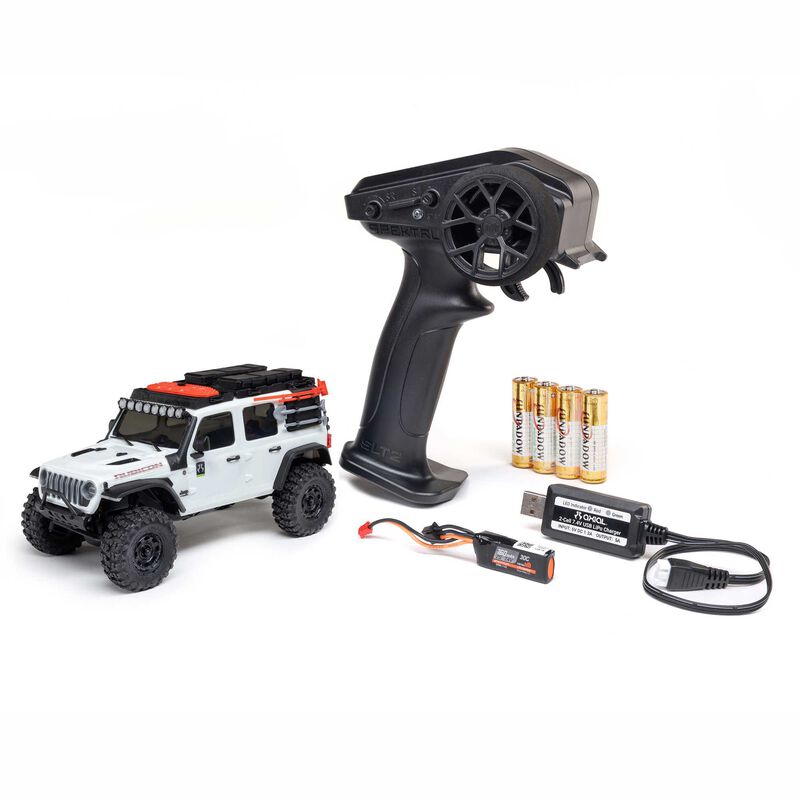 1/30 SCX30 Jeep Wrangler JLU 4X4 RTR Brushed Rock Crawler (Battery & Charger Included), Green