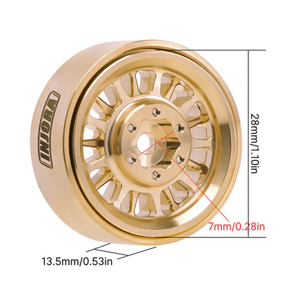 INJORA 1.0 Plus Brass Beadlock Wheels