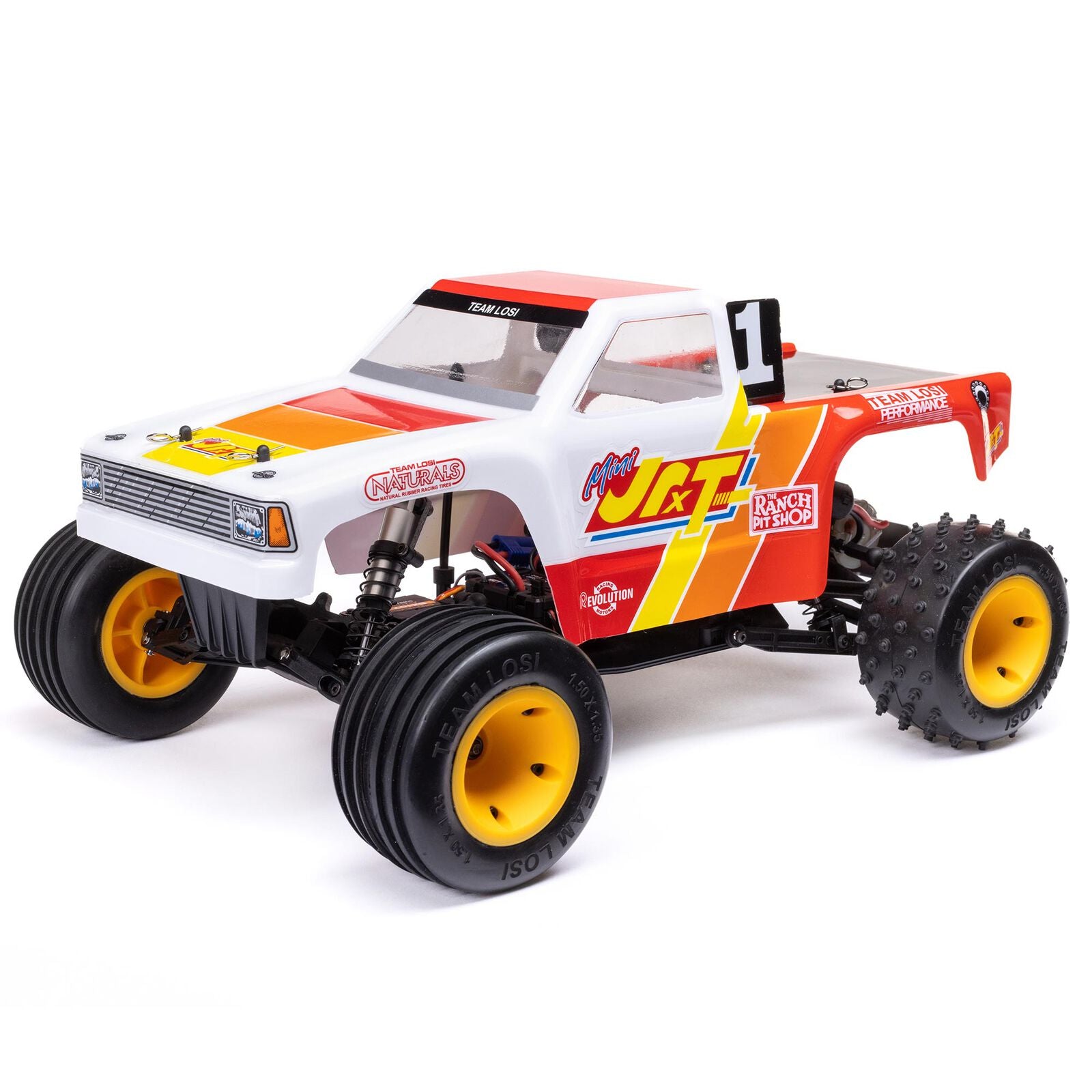 Losi 1/16 Mini JRXT side profile on white background