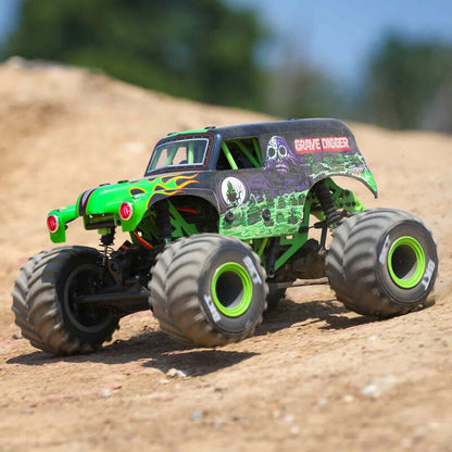 Mini LMT Grave Digger 2S 4X4 RTR Brushed Monster Truck (Battery & Charger Included), Green