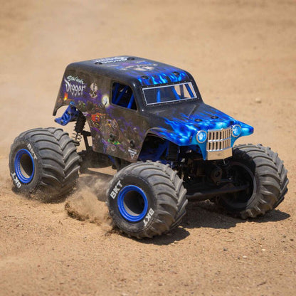Mini LMT Son Uva Digger 2S 4X4 RTR Brushed Monster Truck (Battery & Charger Included), Blue