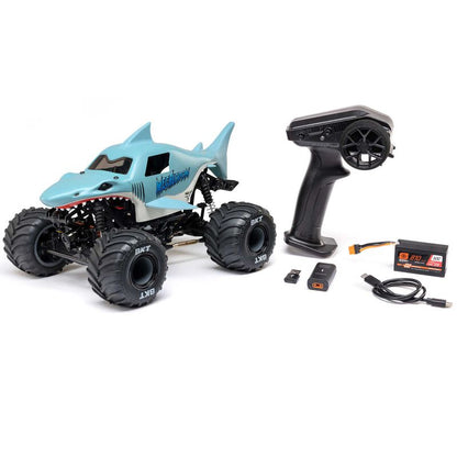 Mini LMT Megalodon 2S 4X4 RTR Brushed Monster Truck (Battery & Charger Included), Blue