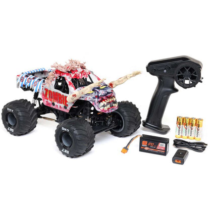 Mini LMT Zombie 2S 4X4 RTR Brushed Monster Truck (Battery & Charger Included), Red