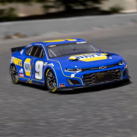 NASCAR RC Race Car Chase Elliott No. 9 2025 NAPA Chevrolet ZL1 2S AWD Brushed On-Road (Battery & Charger Included), Blue