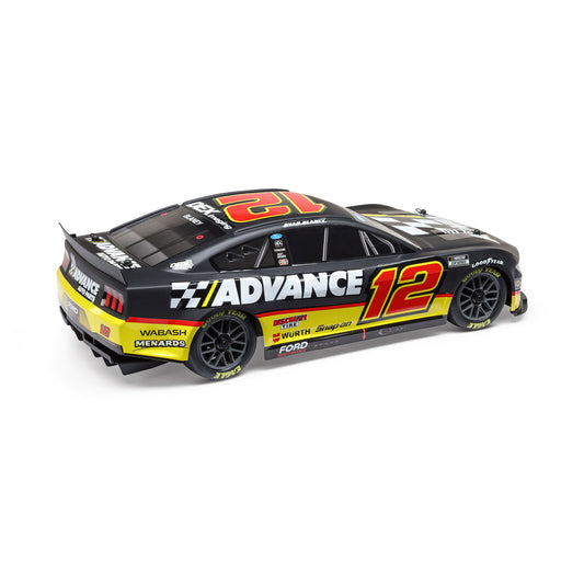 NASCAR RC Race Car Ryan Blaney No. 12 2025 Advance Auto Ford Mustang 2S AWD RTR Brushed On-Road (Battery & Charger included), Black