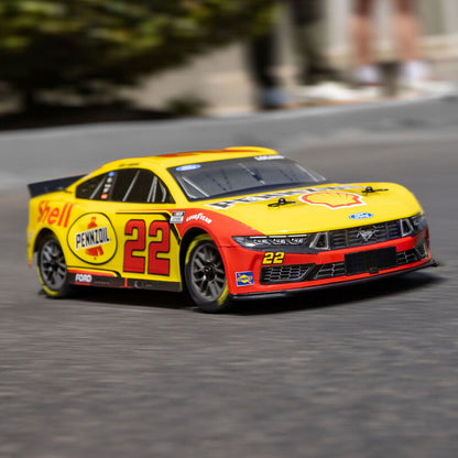 NASCAR RC Race Car Joey Logano No. 22 2025 Shell-Pennzoil Ford Mustang 2S AWD RTR Brushed On-Road (Battery & Charger Included), Yellow