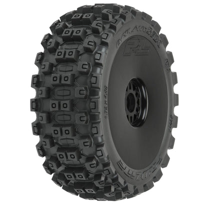 Pro-Line Badlands MX Pre-Mounted 1/8 Buggy Tires (Black) (2) (M2) w/Mach 10 Wheel