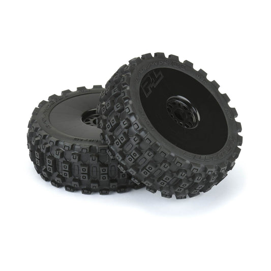 Pro-Line Badlands MX Pre-Mounted 1/8 Buggy Tires (Black) (2) (M2) w/Mach 10 Wheel