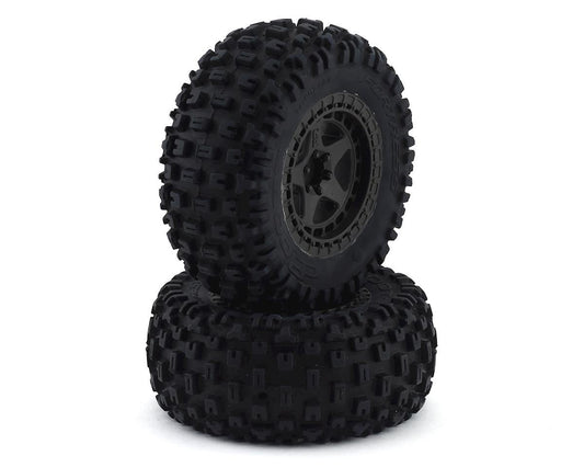 Arrma Dboots 'Fortress SC' Tire Set Glued Gun Metal (2) w/14mm Hex