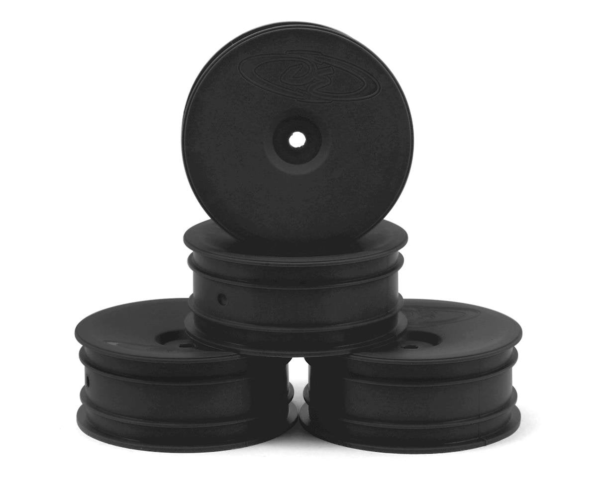 DE Racing "Speedline" 2.2 1/10 Buggy Front Wheels (4) (B6/RB6) (Black) w/12mm Hex