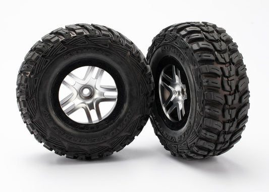 SCT Satin Chrome & Black Wheels & S1 Kumho Tires (2)