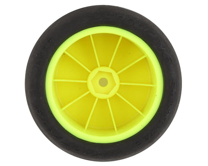 JConcepts Smoothie 2 2.2" Pre-Mounted Rear Buggy Tires (Yellow) (2) (Silver) w/12mm Hex