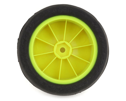 JConcepts Smoothie 2 2.2" Pre-Mounted 2WD Front Buggy Tires (Yellow) (2) w/12mm Hex (Silver)