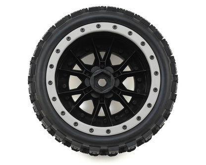 Pro-Line X-Maxx Badlands MX43 Pro-Loc Pre-Mounted All Terrain Tires (MX43) w/Impulse Pro-Loc Wheels (Black) (2)