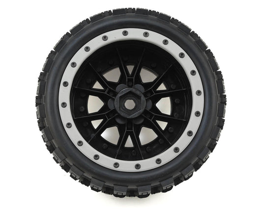 Pro-Line X-Maxx Badlands MX43 Pro-Loc Pre-Mounted All Terrain Tires (MX43) w/Impulse Pro-Loc Wheels (Black) (2)