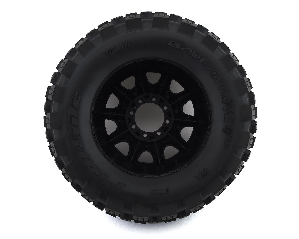 Pro-Line Badlands MX38 HP Belted 3.8" Pre-Mounted Truck Tires (2) (Black) (M2) w/Raid Wheels