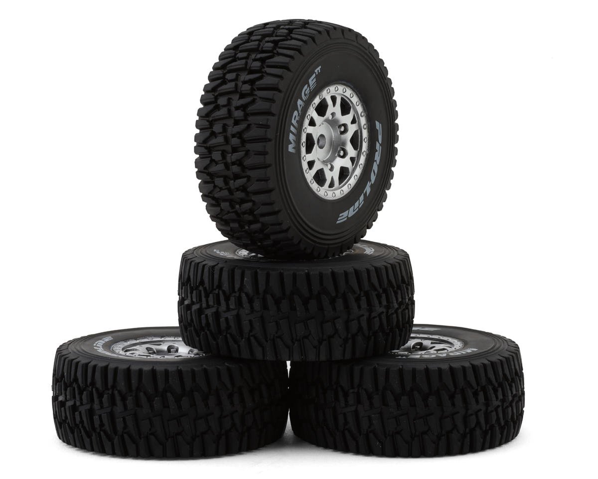 Pro-Line Mojave Grom Mirage TT Pre-Mounted Tires (Silver) (4) (Medium) w/12mm Hex