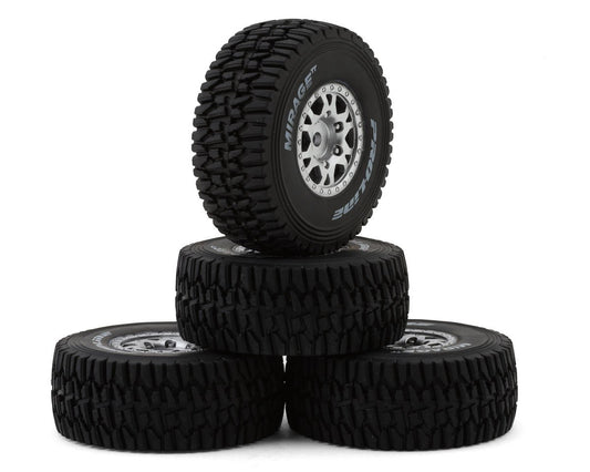 Pro-Line Mojave Grom Mirage TT Pre-Mounted Tires (Silver) (4) (Medium) w/12mm Hex