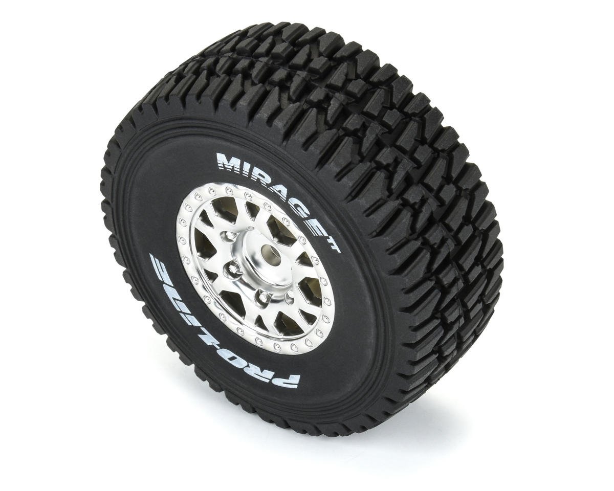 Pro-Line Mojave Grom Mirage TT Pre-Mounted Tires (Silver) (4) (Medium) w/12mm Hex