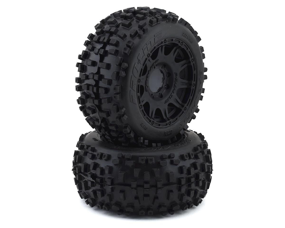 Pro-Line Badlands 3.8" Pre-Mounted Truck Tires (2) (Black) w/Raid Wheels (M2)