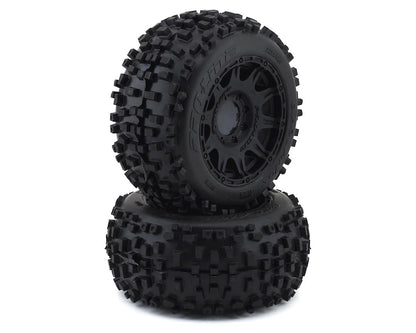 Pro-Line Badlands 3.8" Pre-Mounted Truck Tires (2) (Black) w/Raid Wheels (M2)