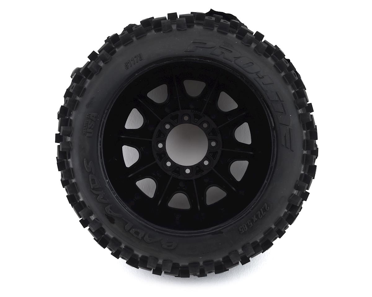 Pro-Line Badlands 3.8" Pre-Mounted Truck Tires (2) (Black) w/Raid Wheels (M2)