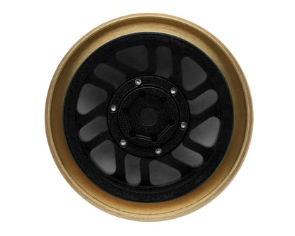 Samix Aluminum/Brass 1.0" Beadlock Wheel Set for Traxxas TRX-4M w/7mm Hex (Silver) (4) (35g) (Adj. Offset)