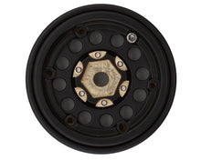 Treal Hobby Type A 1.0" 12-Hole Brass Beadlock Wheels (Black) (40g ea) (4)