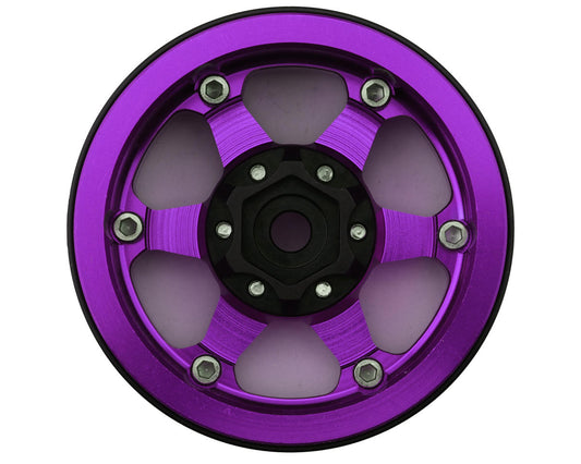 Treal Hobby Type H 1.9" 6-Spoke Beadlock Wheels (Purple) (4)