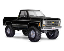 Traxxas TRX-4 1979 Chevrolet K10 Rock Crawler in Black - action shot on trail